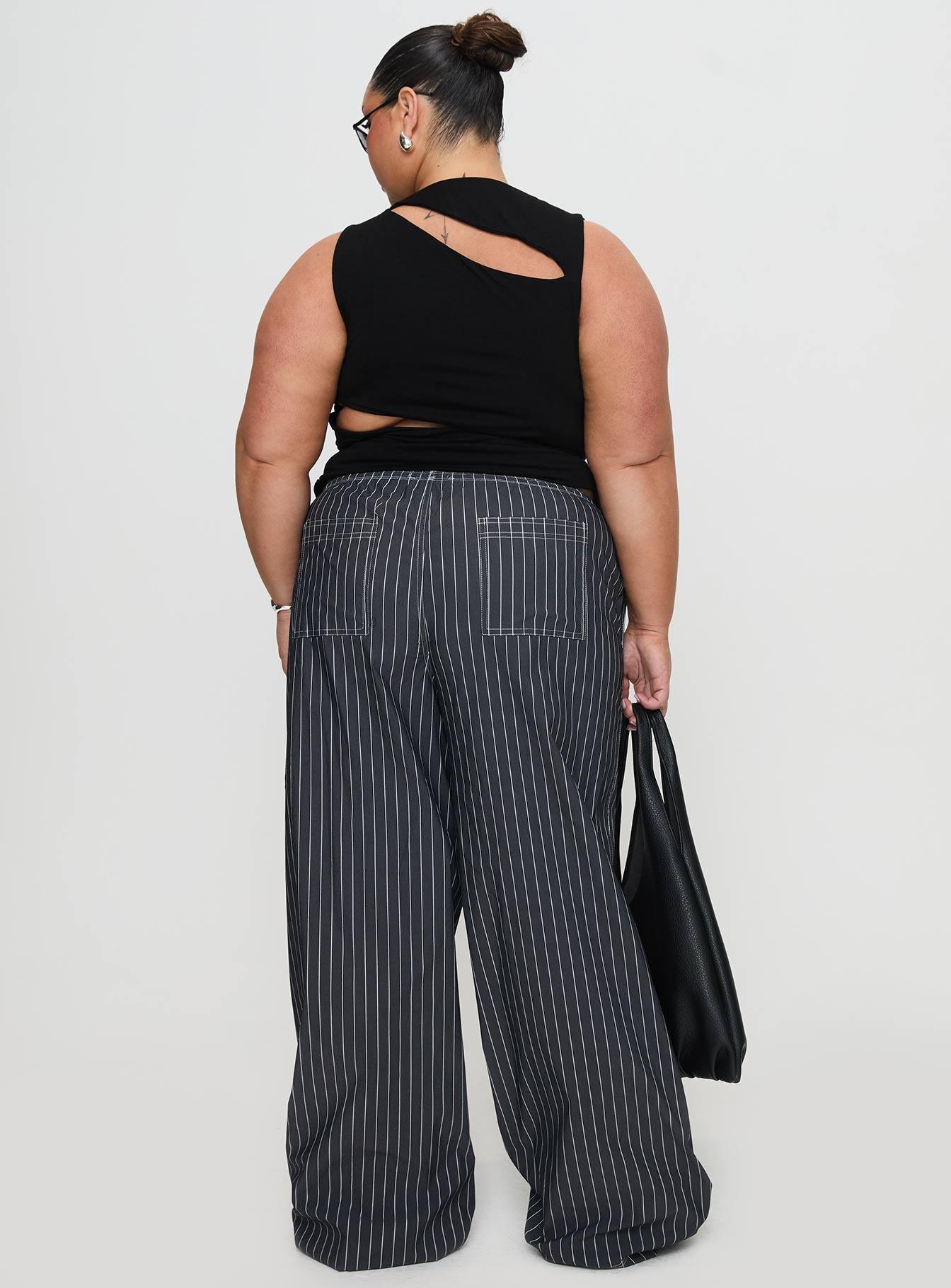 Terrance Baggy Pant Grey Stripe Product Image