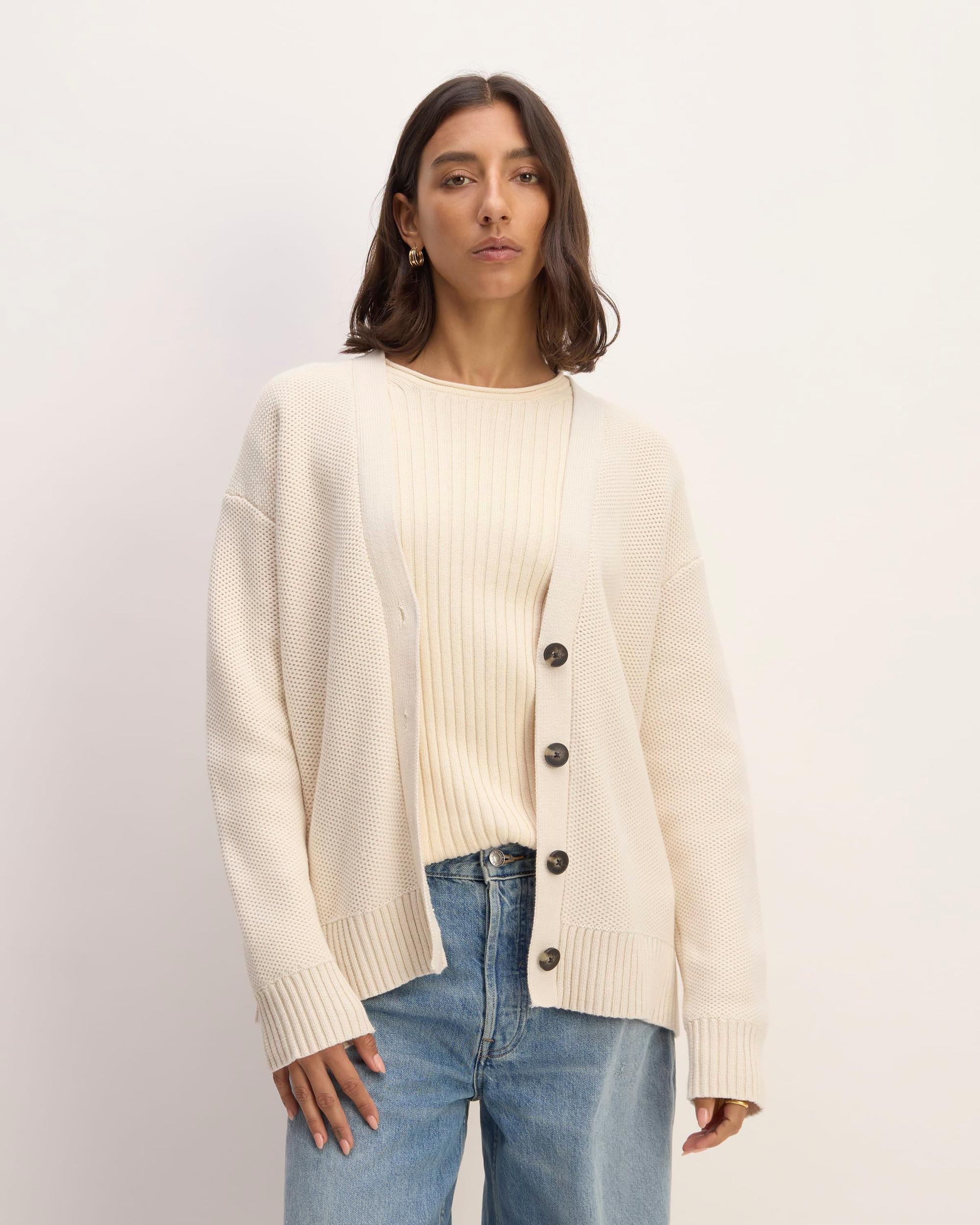 Womens Cotton Honeycomb Cardigan by Everlane Product Image