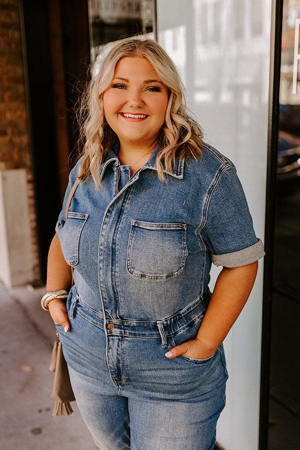 Judy Blue The Lyla Denim Jumpsuit Curves Product Image