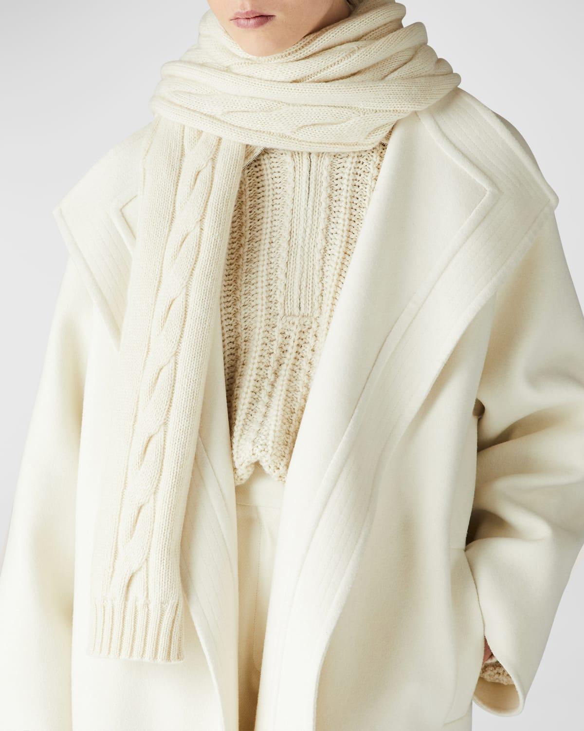 Cashmere Cable Knit Scarf Product Image