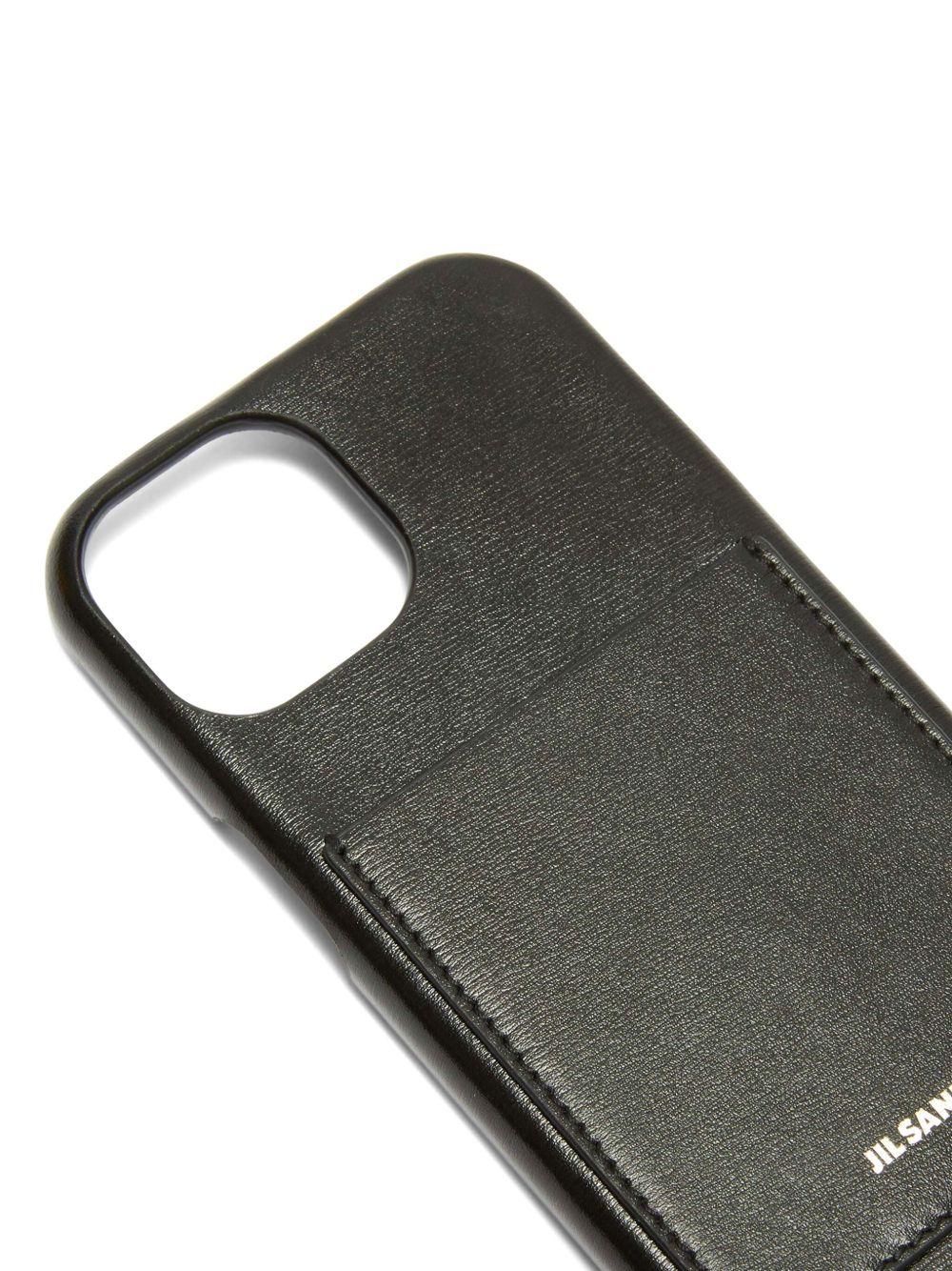 logo-embossed leather phone case  Product Image