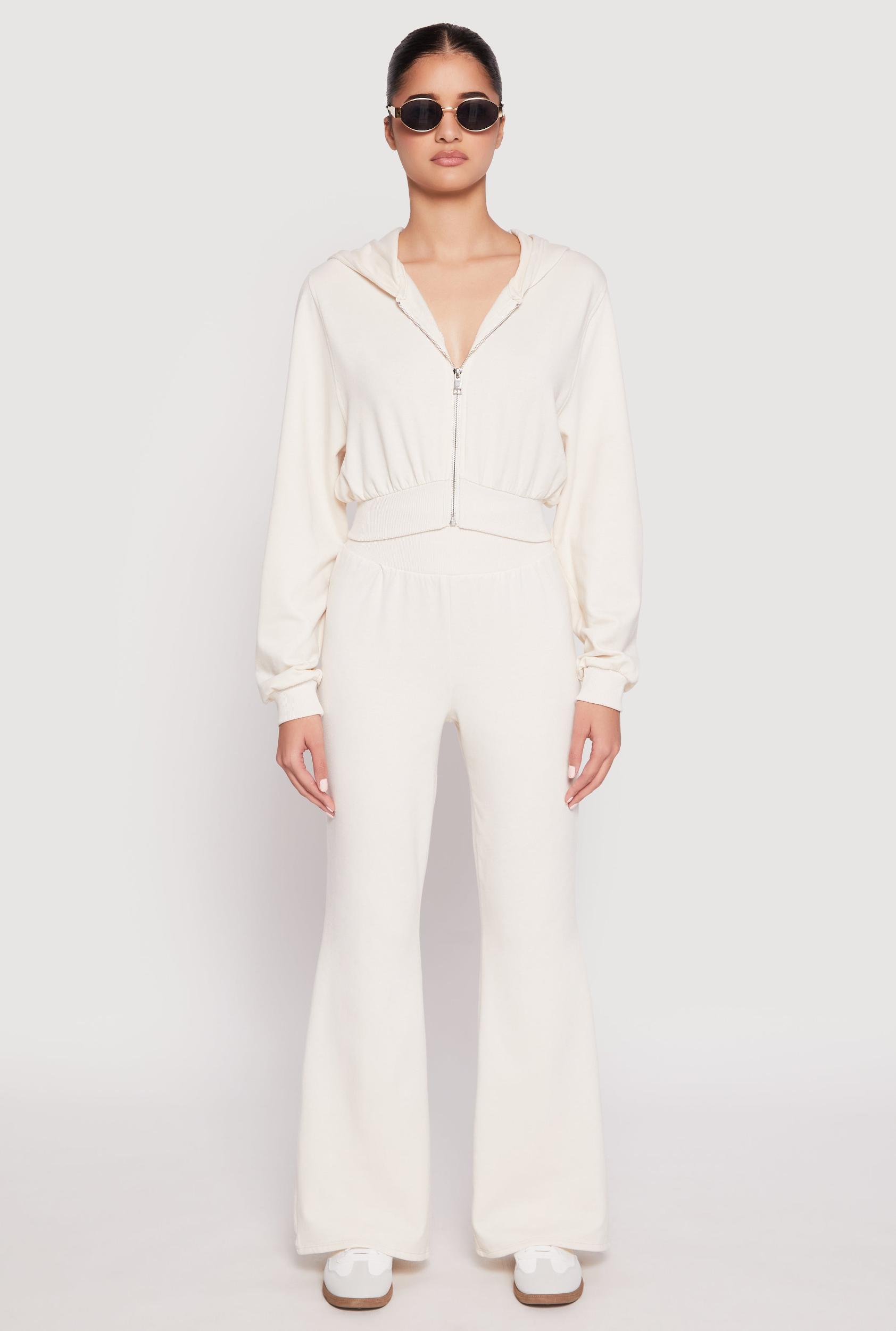 Womens Elastic Waist Flared Sweatpants Product Image