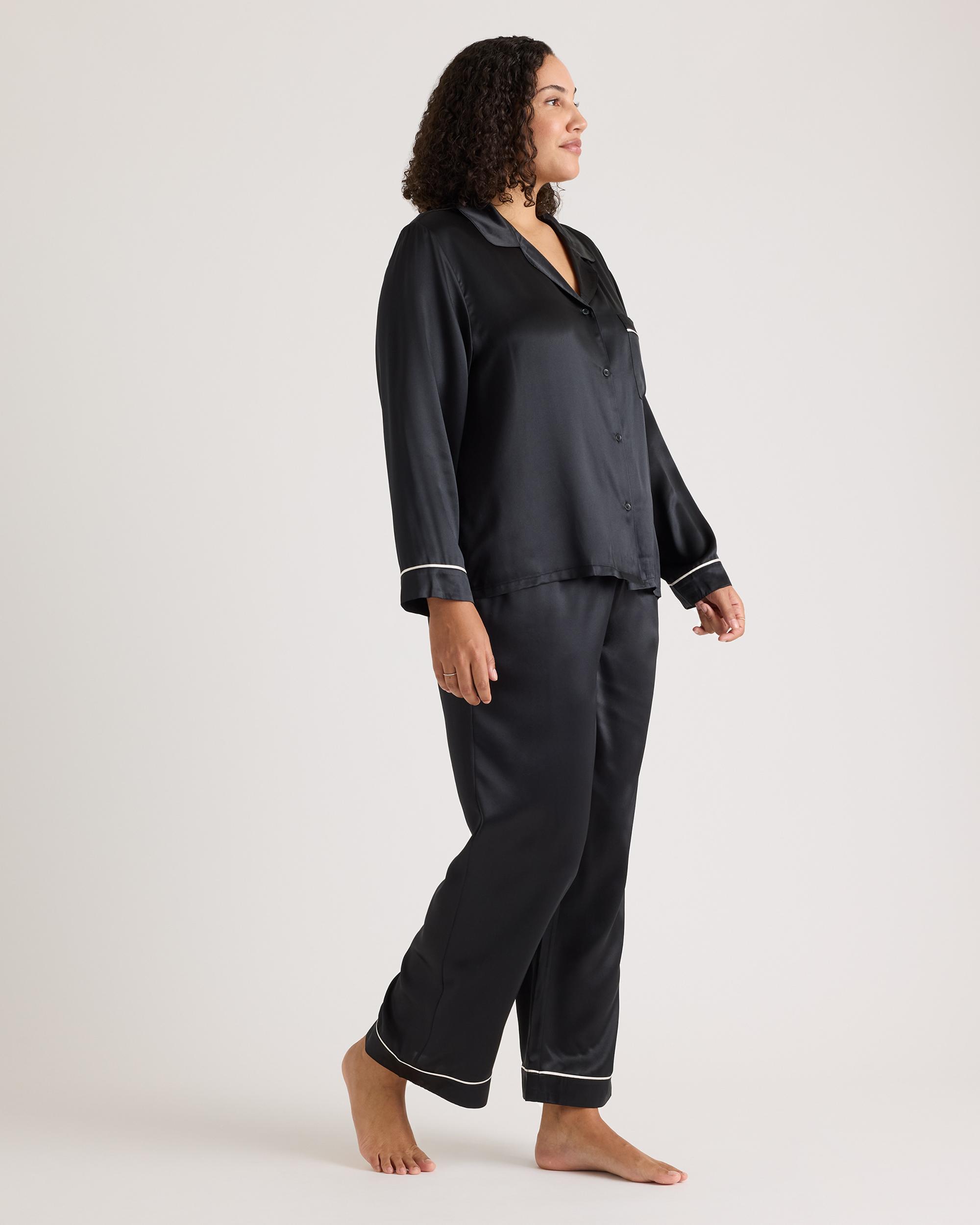 Quince | Women's Satin Pajama Long Sleeve Top Mulberry Silk Product Image