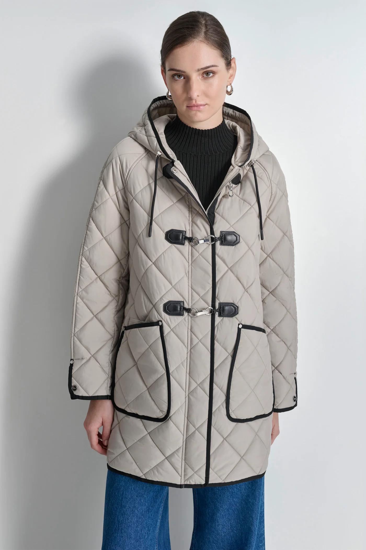QUILTED COAT WITH TOGGLE Product Image