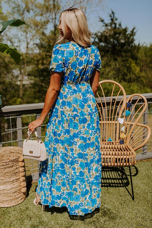 Only Sunshine Floral Maxi in Royal Blue Product Image