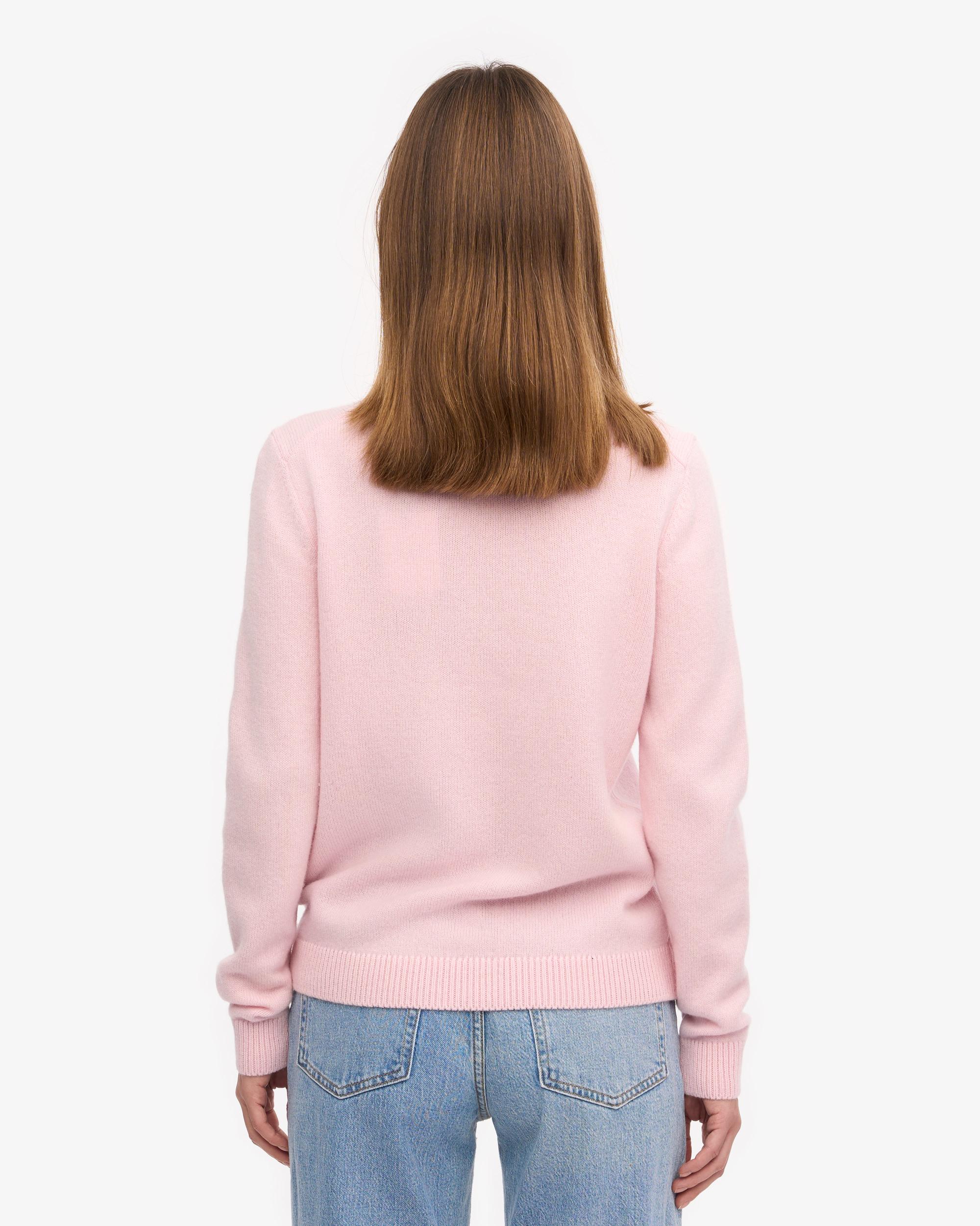 Women Classic Merino Wool Crew - Faded Pink Product Image