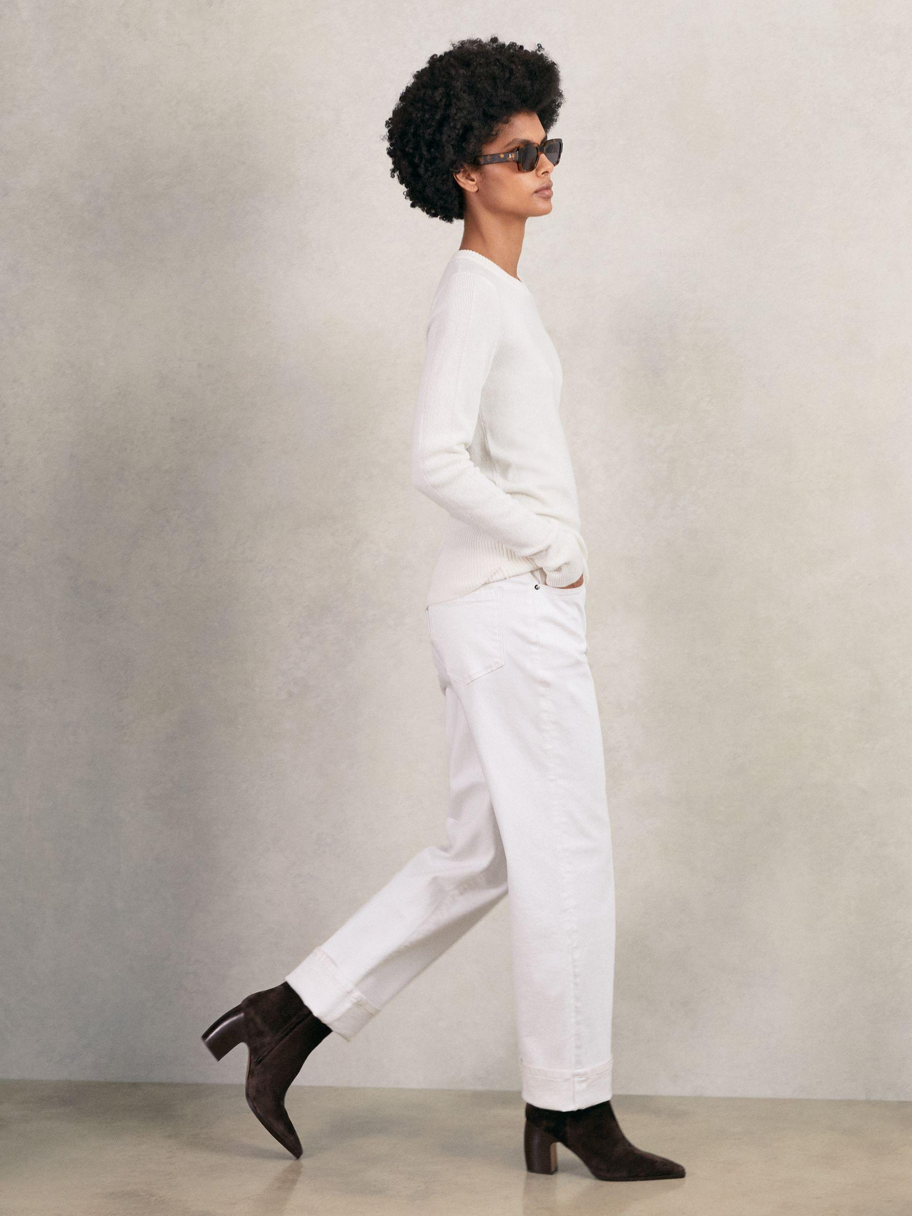 Suede Block-Heel Ankle Boots in Chocolate Product Image