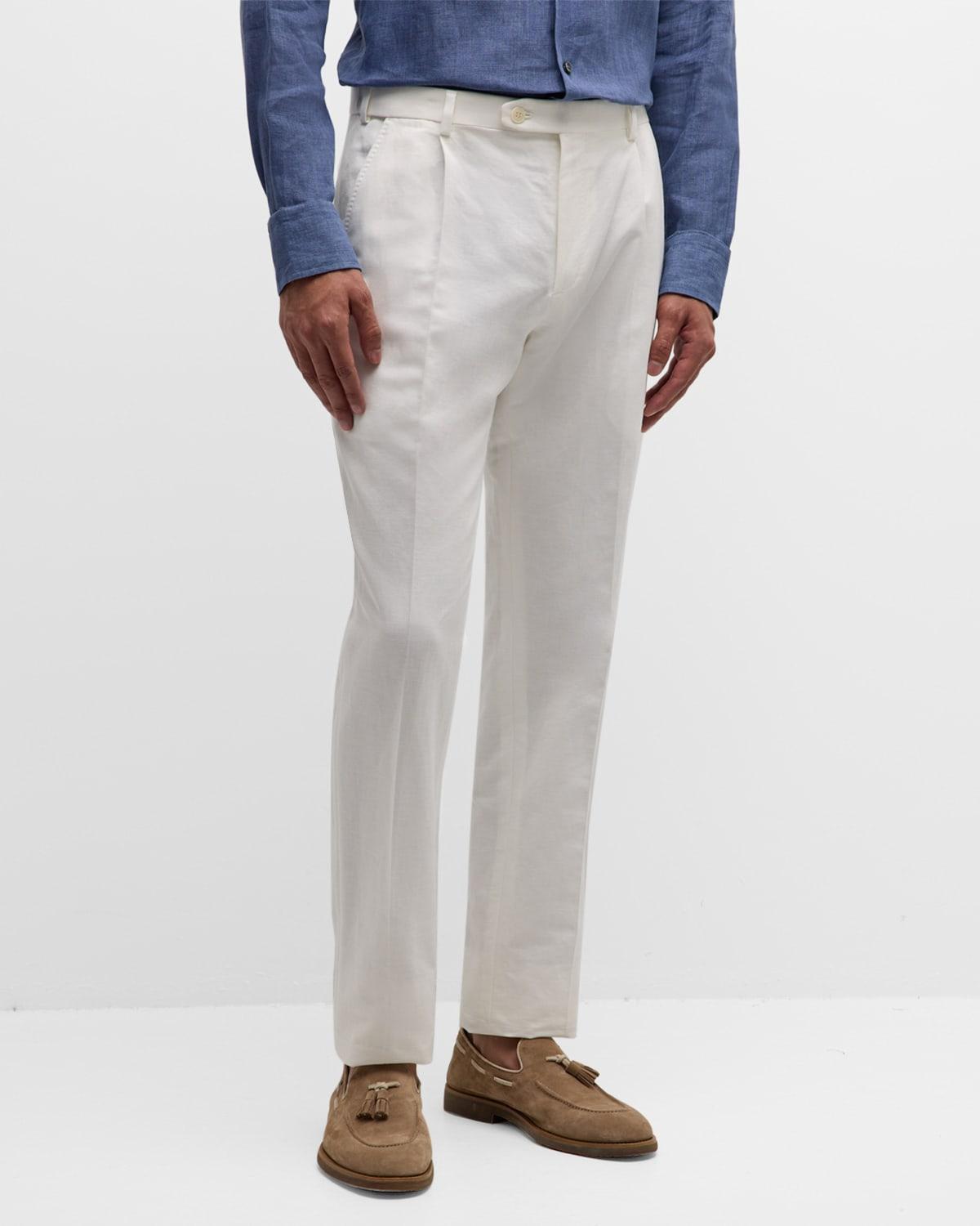 Men's Journey Slim Linen Trousers Product Image