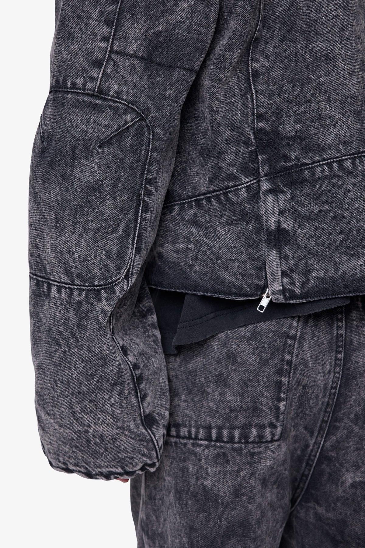 Moto Denim Jacket - Vintage Black Product Image