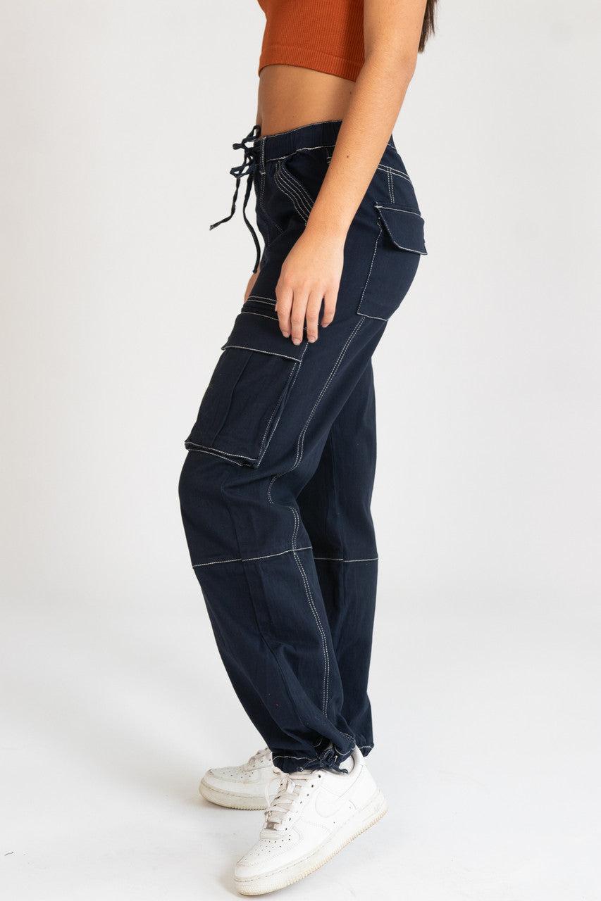 Drawstring Cargo Joggers Product Image