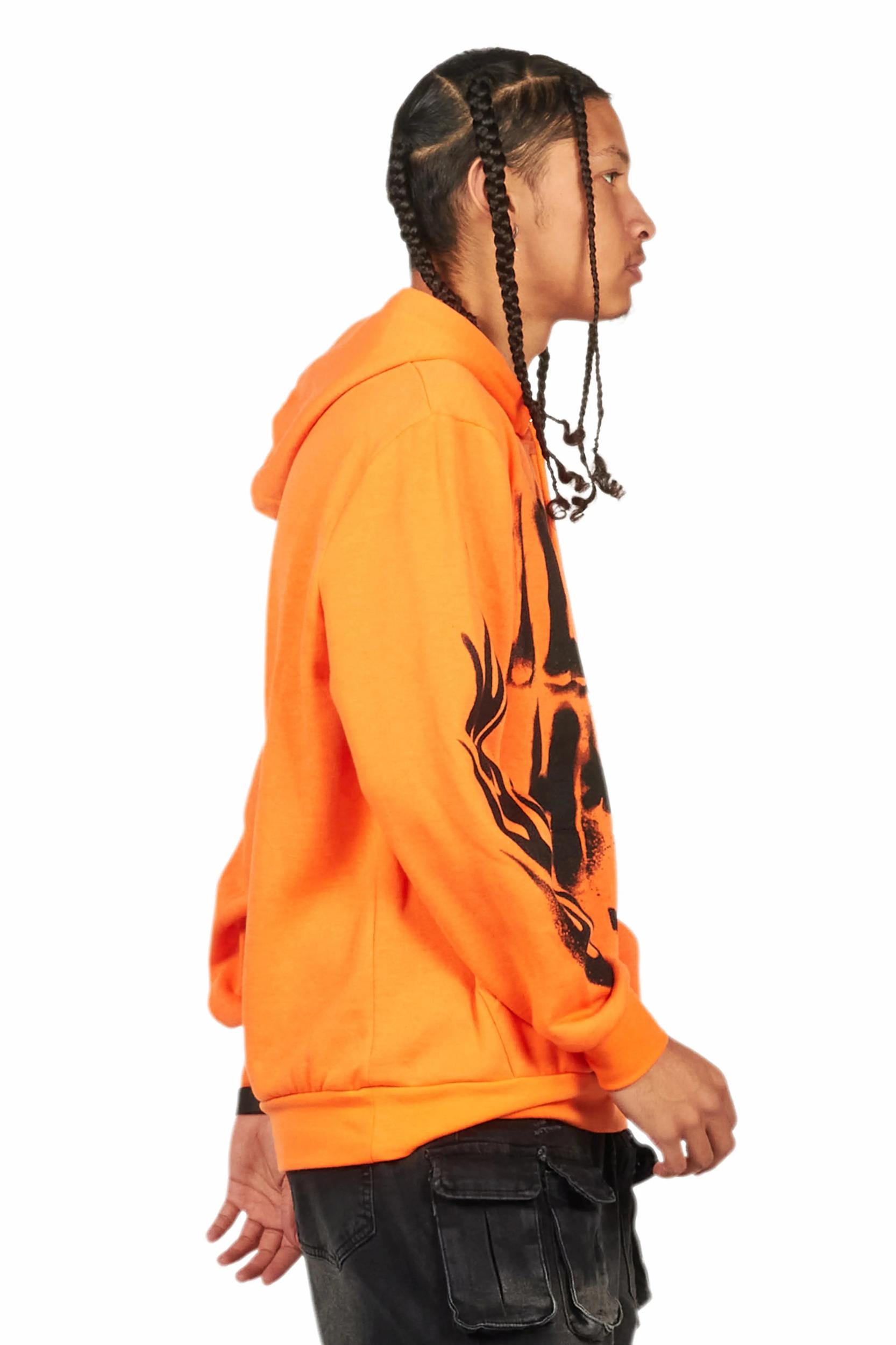Banyan Orange Graphic Hoodie Male Product Image