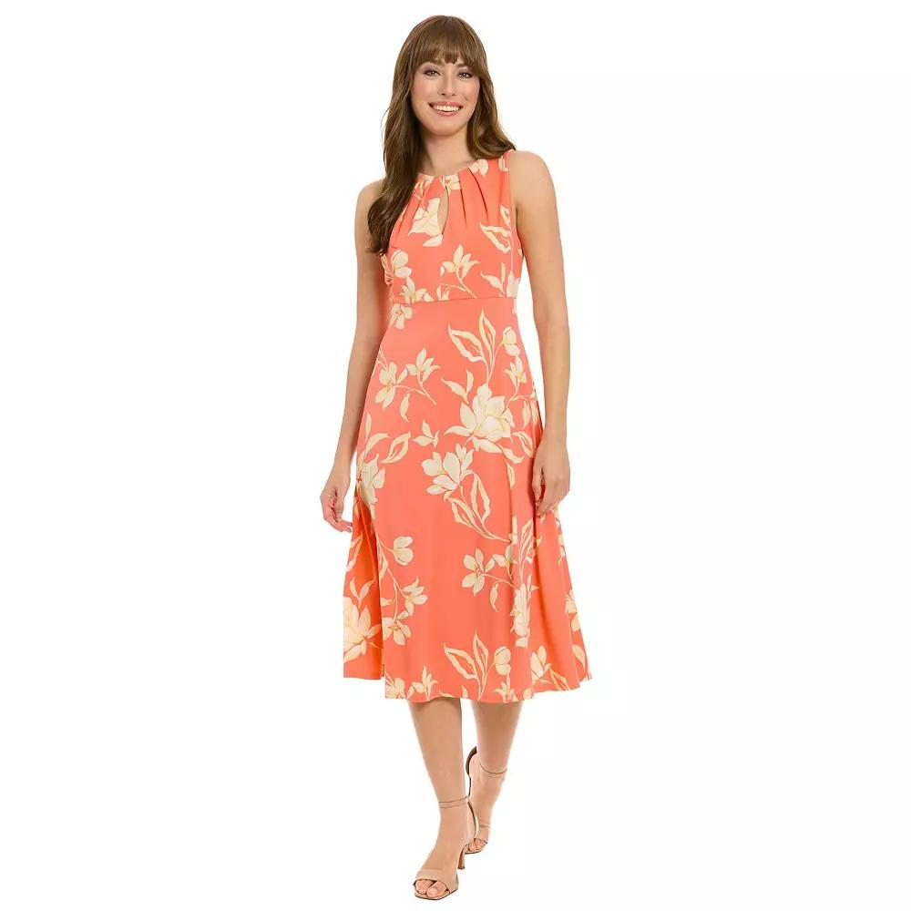 Petite London Times Sleeveless Keyhole Fit & Flare Midi Dress, Women's,  Product Image