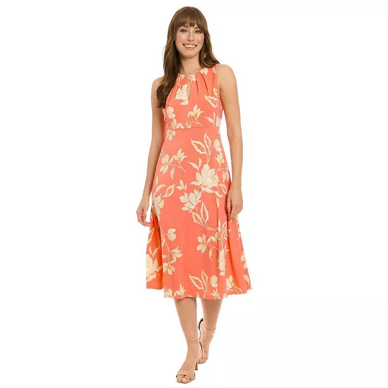 Petite London Times Sleeveless Keyhole Fit & Flare Midi Dress, Women's,  Product Image