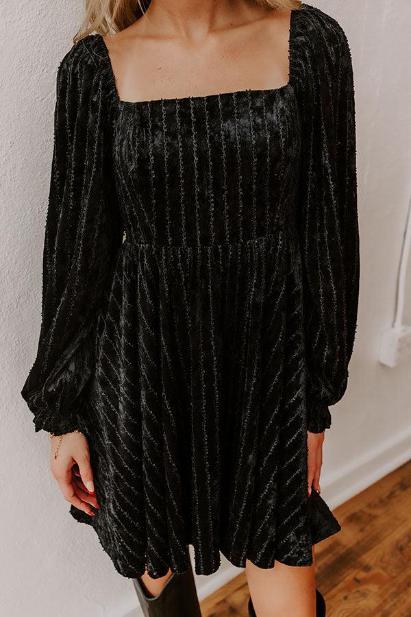 Kiss At Midnight Velvet Mini Dress Product Image