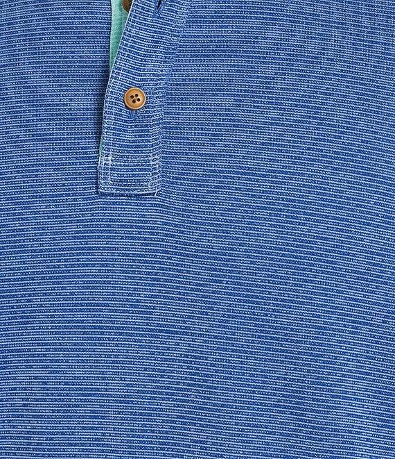 Roundtree & Yorke Short Sleeve Stripe Polynosic Polo Shirt Product Image