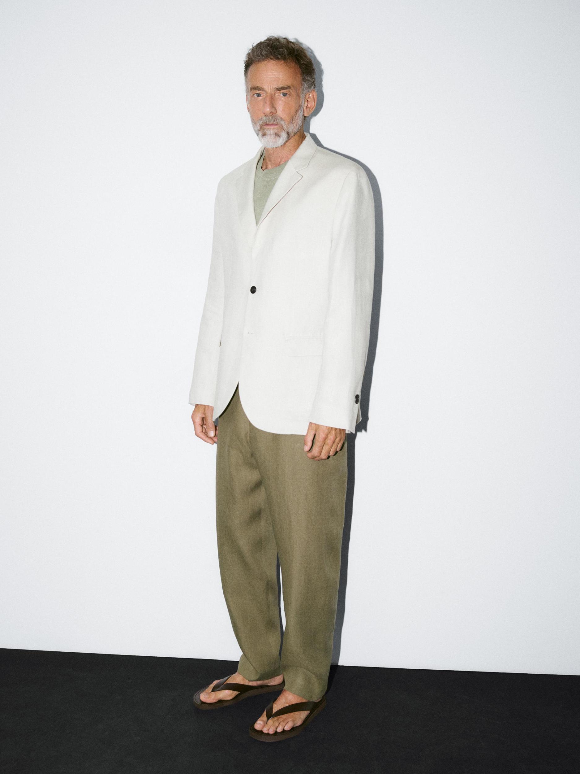 100% linen suit trousers Product Image