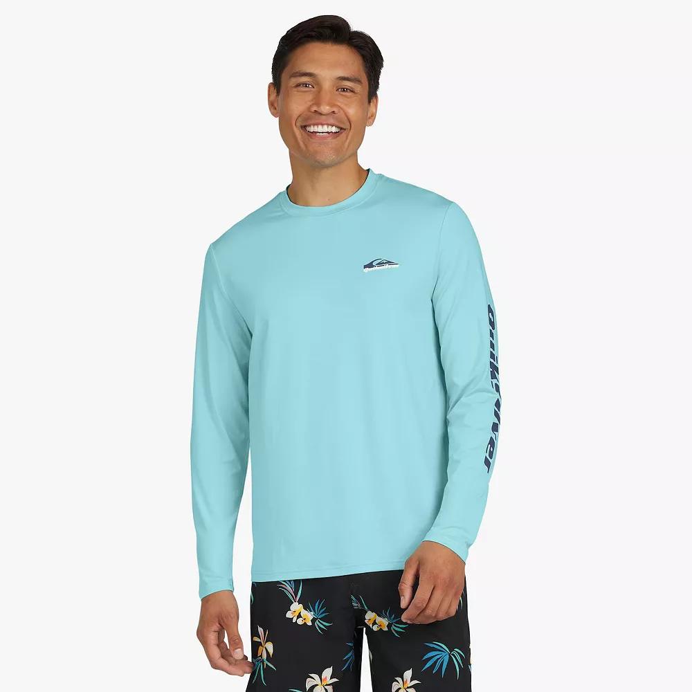 Men's Quiksilver UPF 50 Long Sleeve Surf Tee, Size: Small, Blue Blazer Product Image