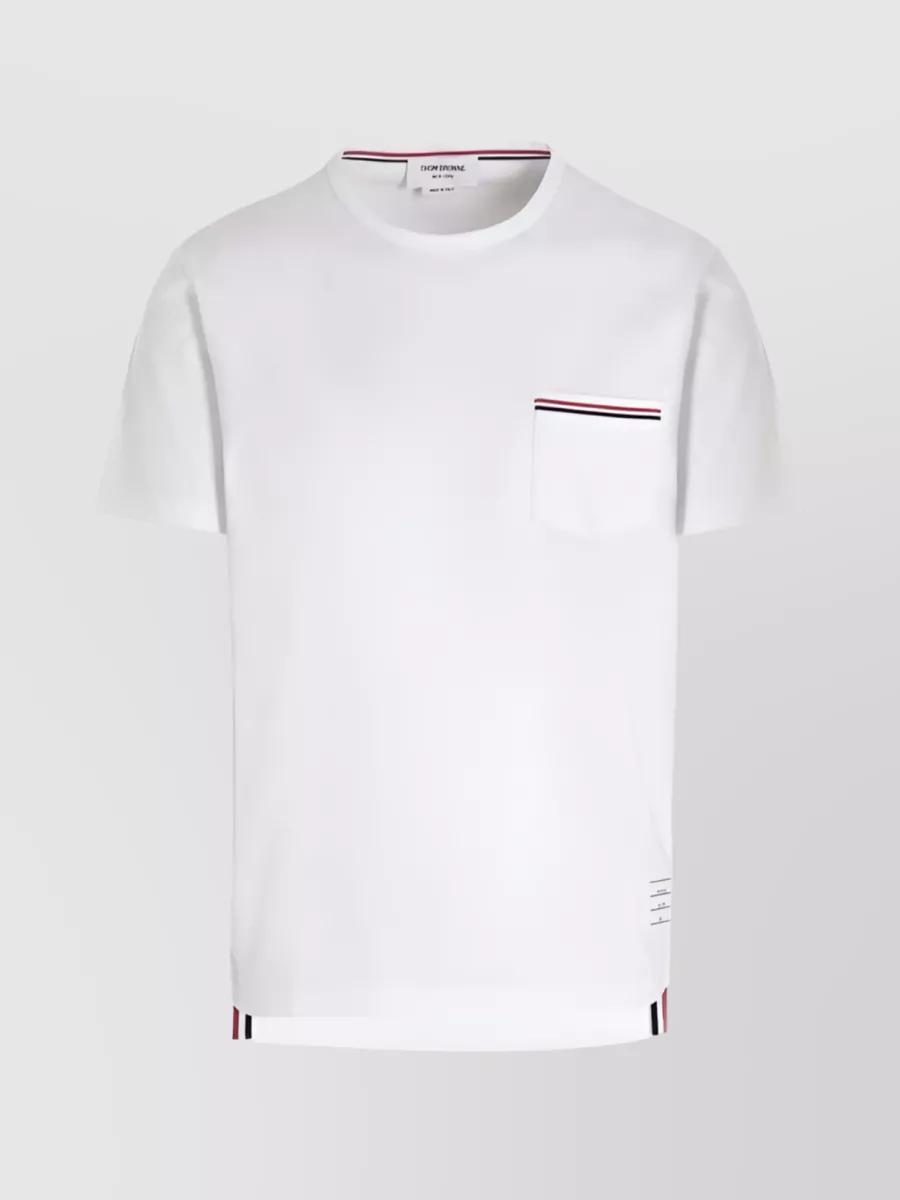 THOM BROWNE Oversized Pocket T-shirt Clothing In White Product Image