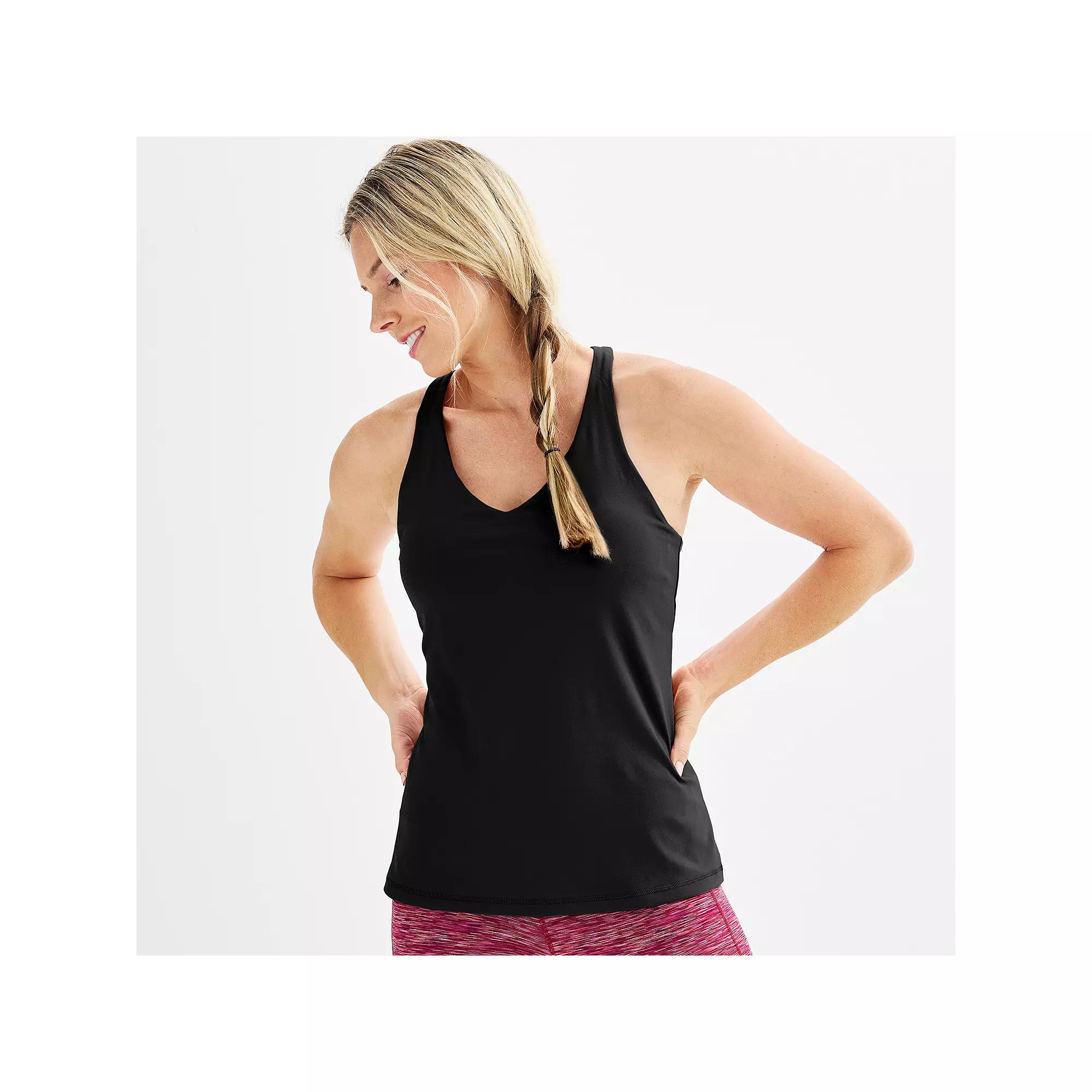 Women's Tek Gear® Ultrastretch Built-In Bra Racerback Tank Top,  Product Image