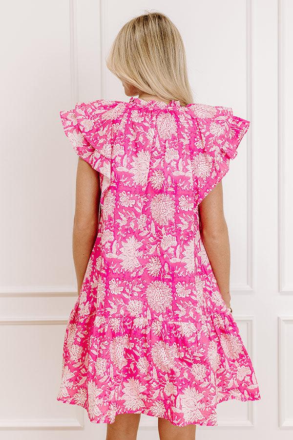 Garden Glance Floral Mini Dress in Blush Product Image