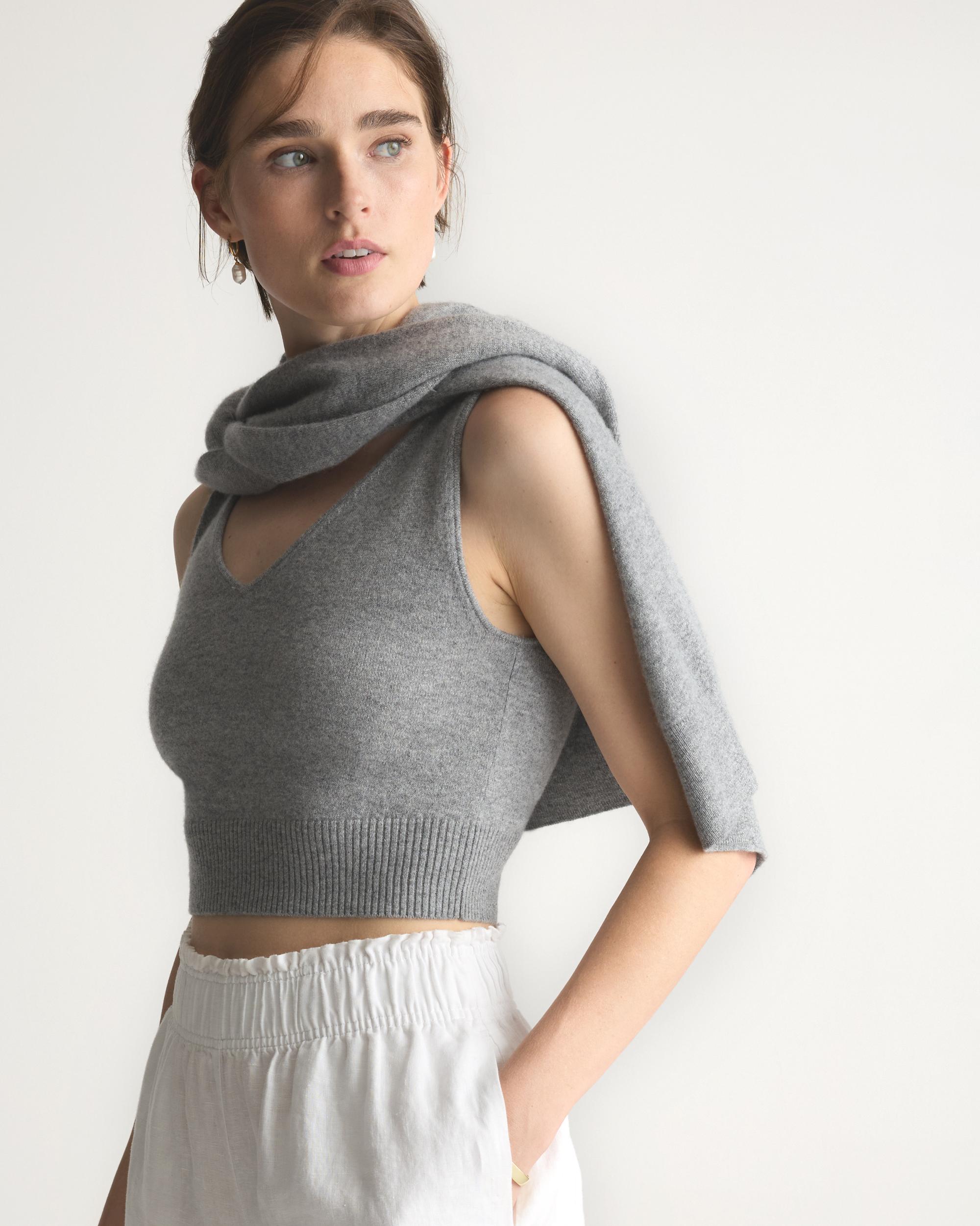 Quince | Women's Mongolian Cashmere Cropped Tank Top Product Image