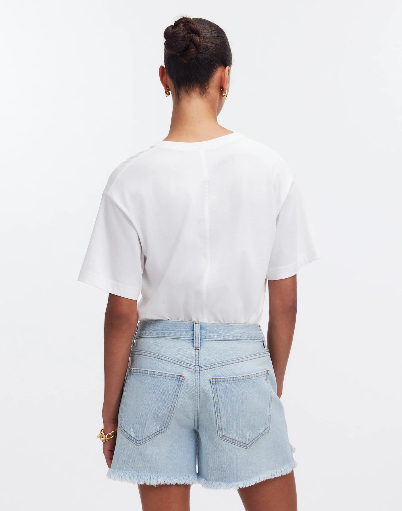 Relaxed Mid-Length Denim Shorts in Wengler Wash: Step-Hem Edition Product Image