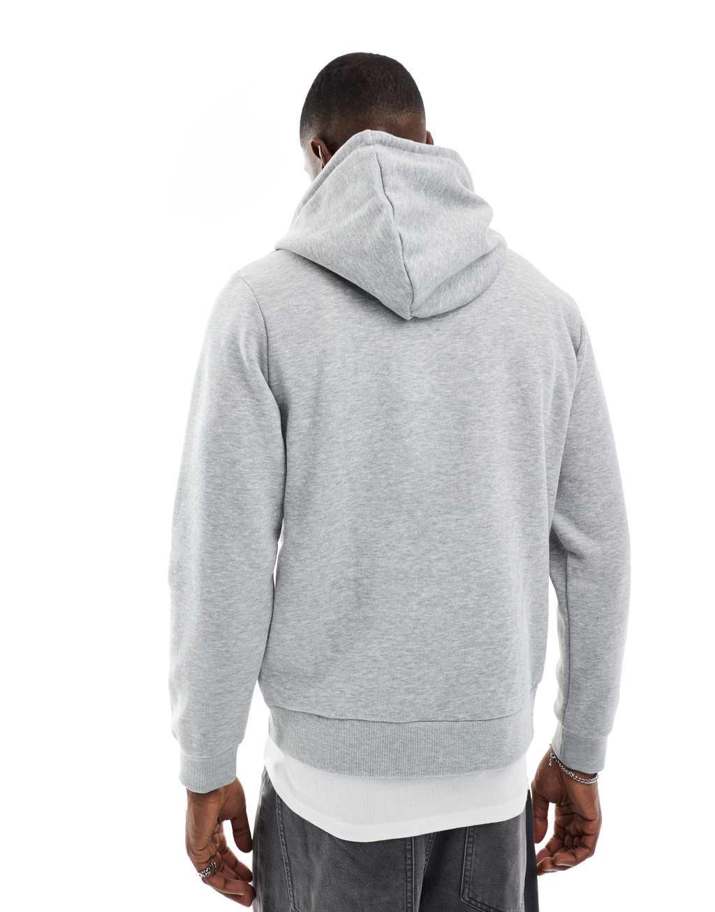 JJ Rebel hoodie with small chest logo in gray Product Image