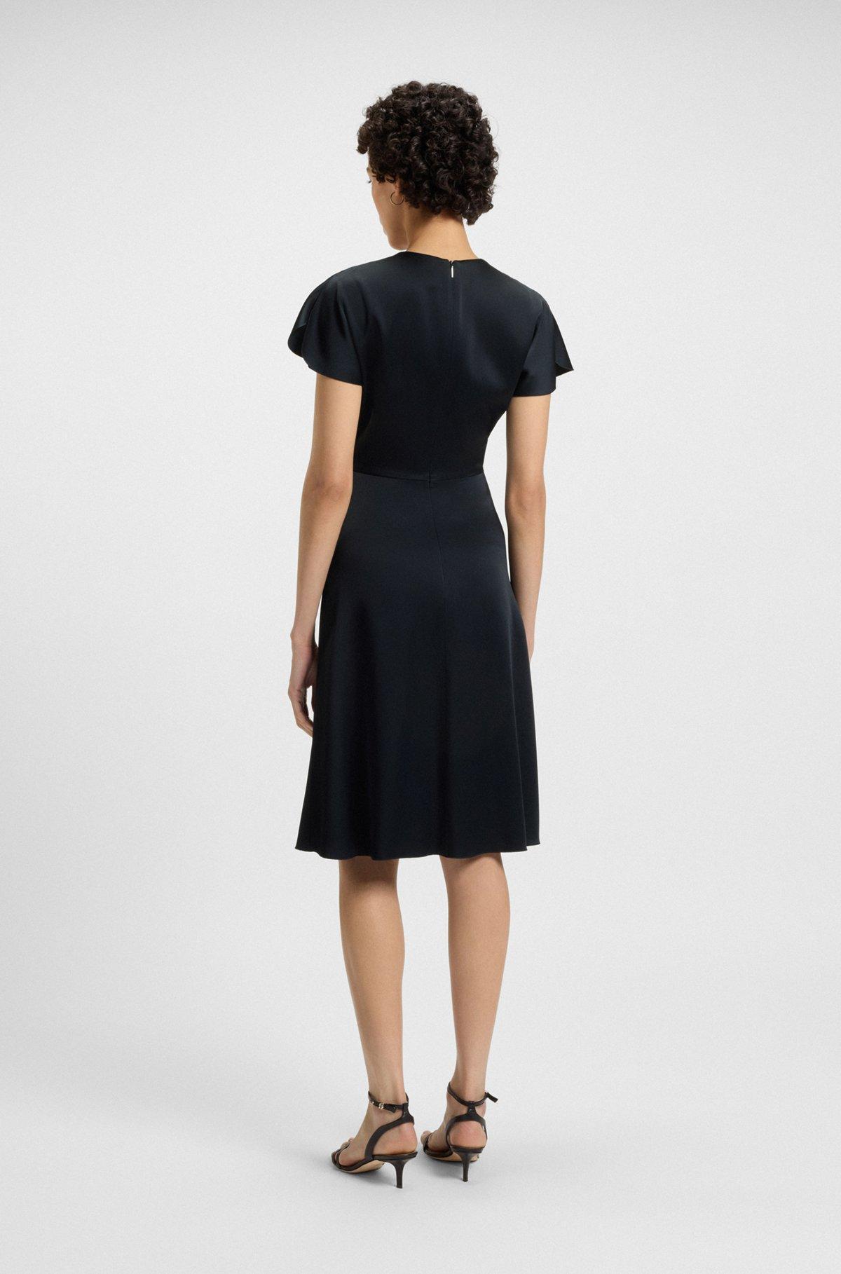 V-neck dress with gathered waistband Product Image