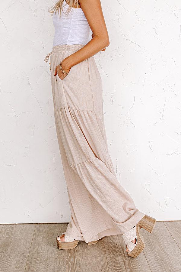 The Margie High Waist Pants In Taupe Product Image