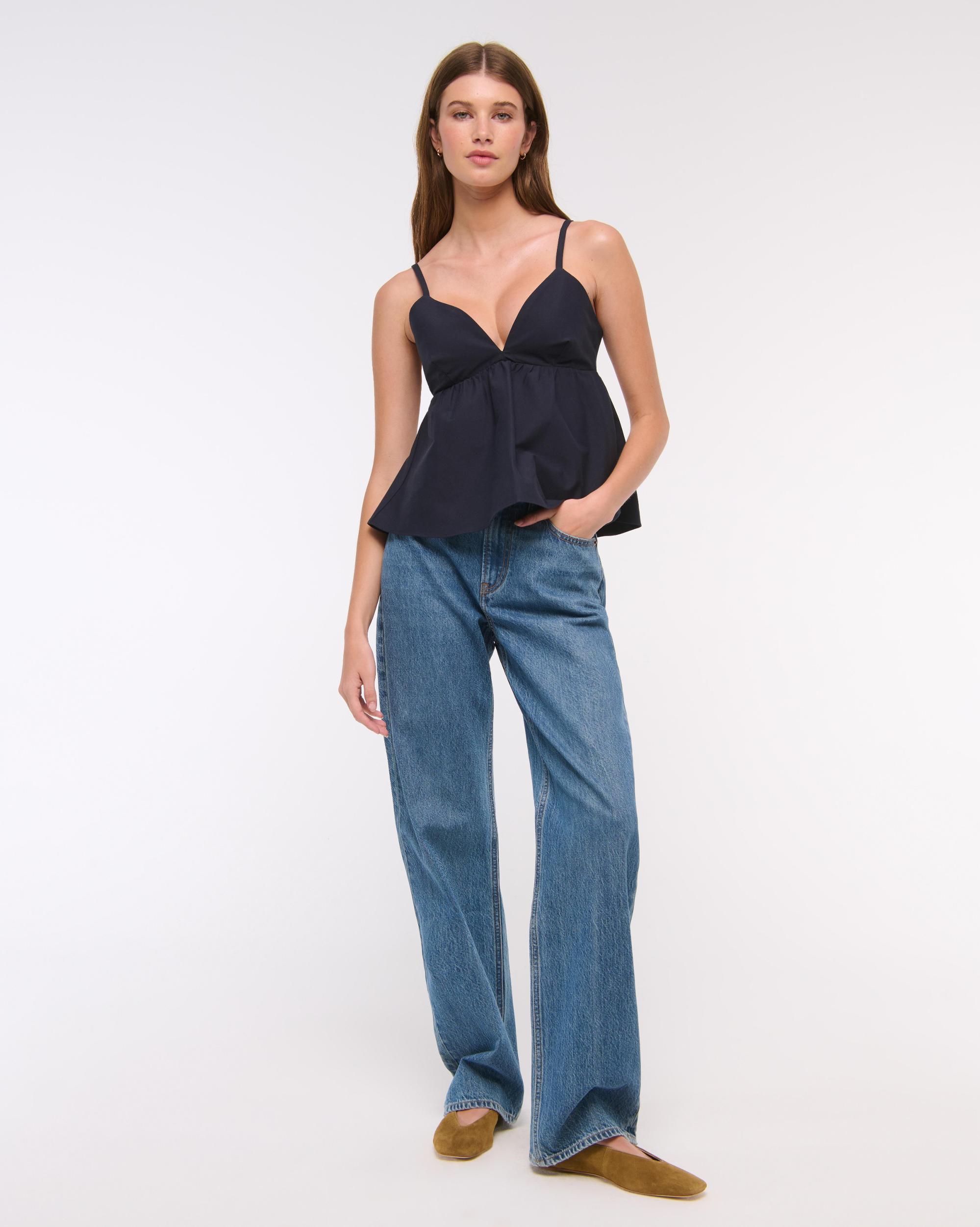 Poplin Peplum Top Product Image