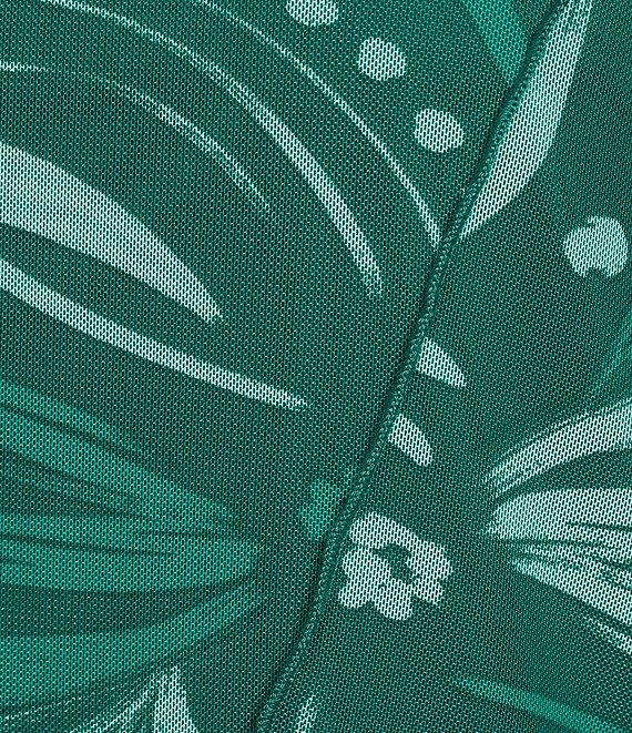 Slim Factor by Investments Plus Size Kiki Paisley Print Crew Neck Long Sleeve Ruffled Hem Lined Top Product Image