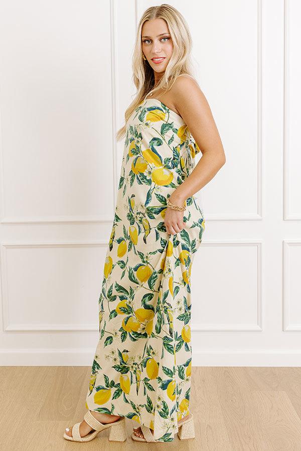 Bungalow Views Linen-Blend Maxi Dress in Yellow Product Image