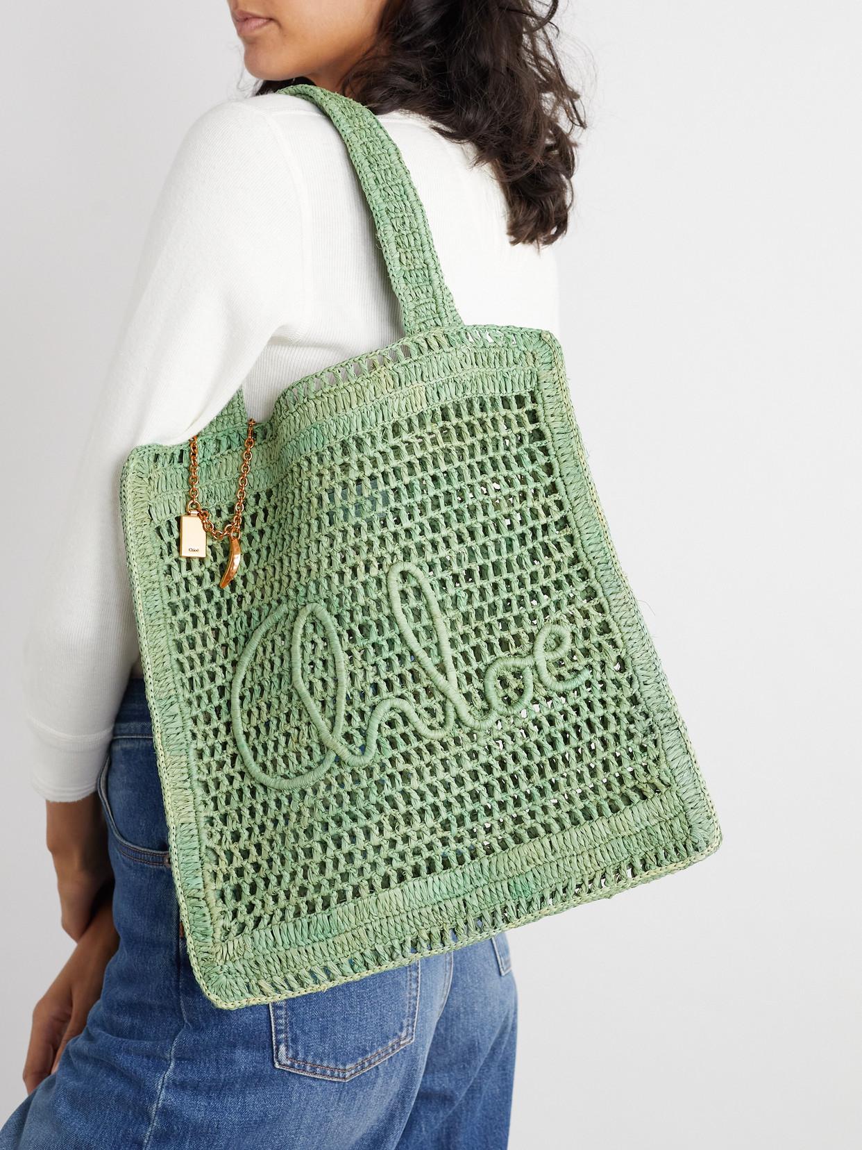 Summer Banana tote bag in raffia Product Image