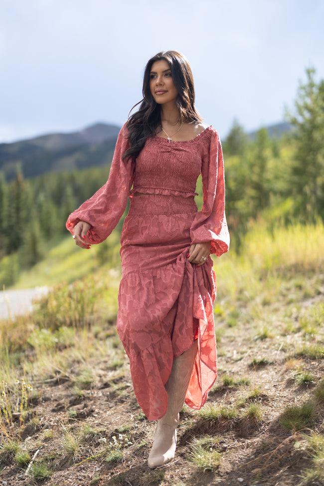 Top Of The World Terracotta Long Sleeve Top FINAL SALE Product Image