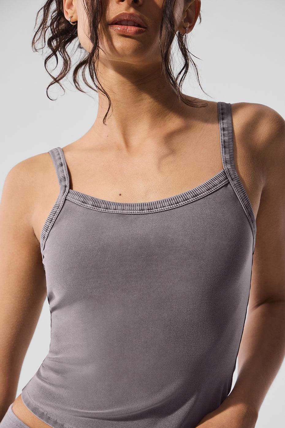 Washed Alosoft Sweet Talker Tank - Cool Grey Wash Female Product Image