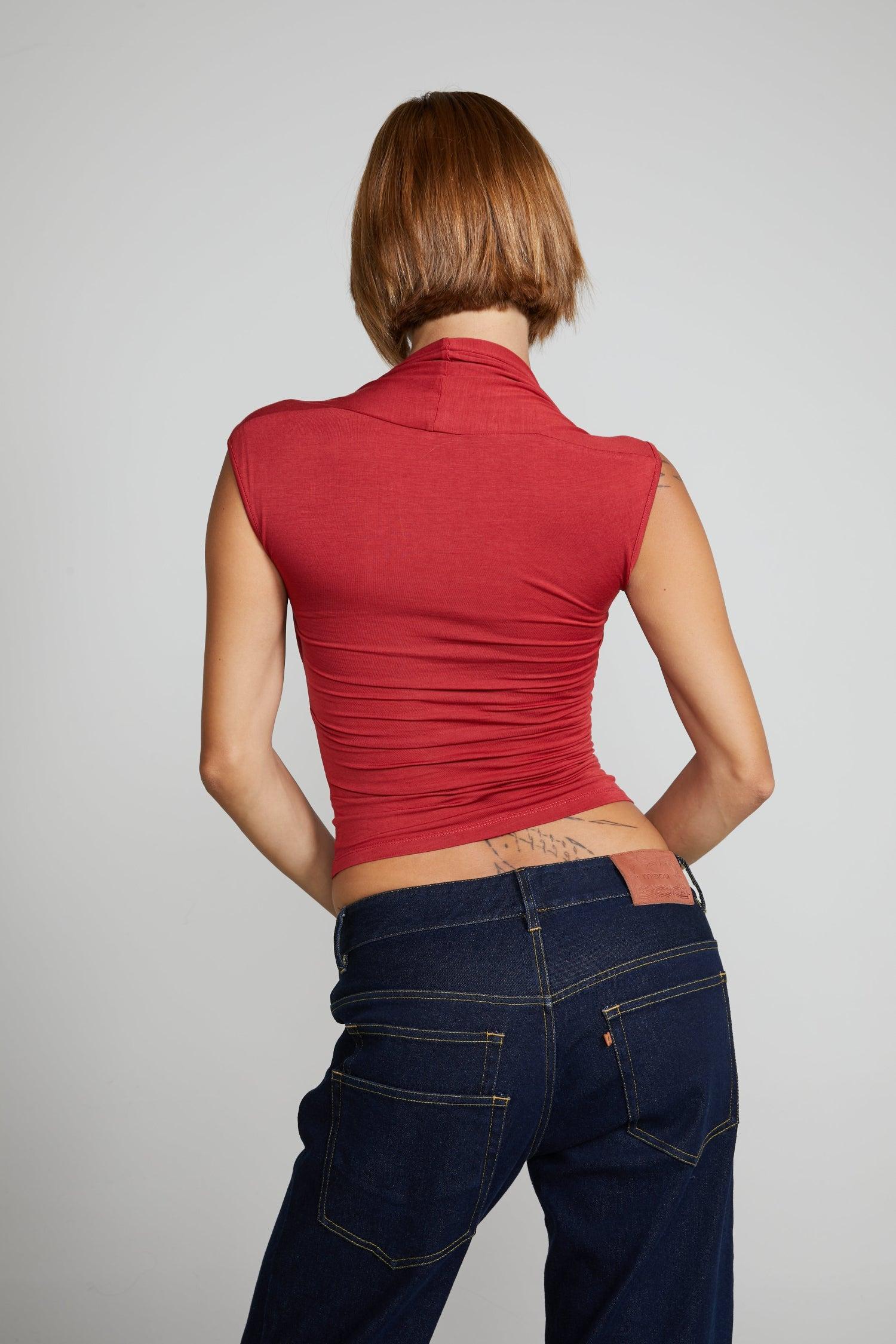 LARA TOP - BURGUNDY Product Image