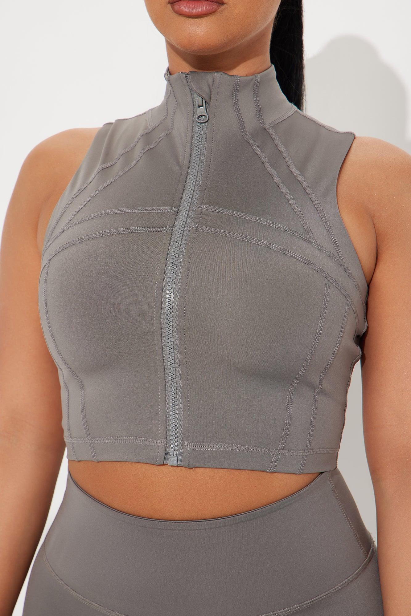 Take A Spin Elevate Active Top - Charcoal Product Image