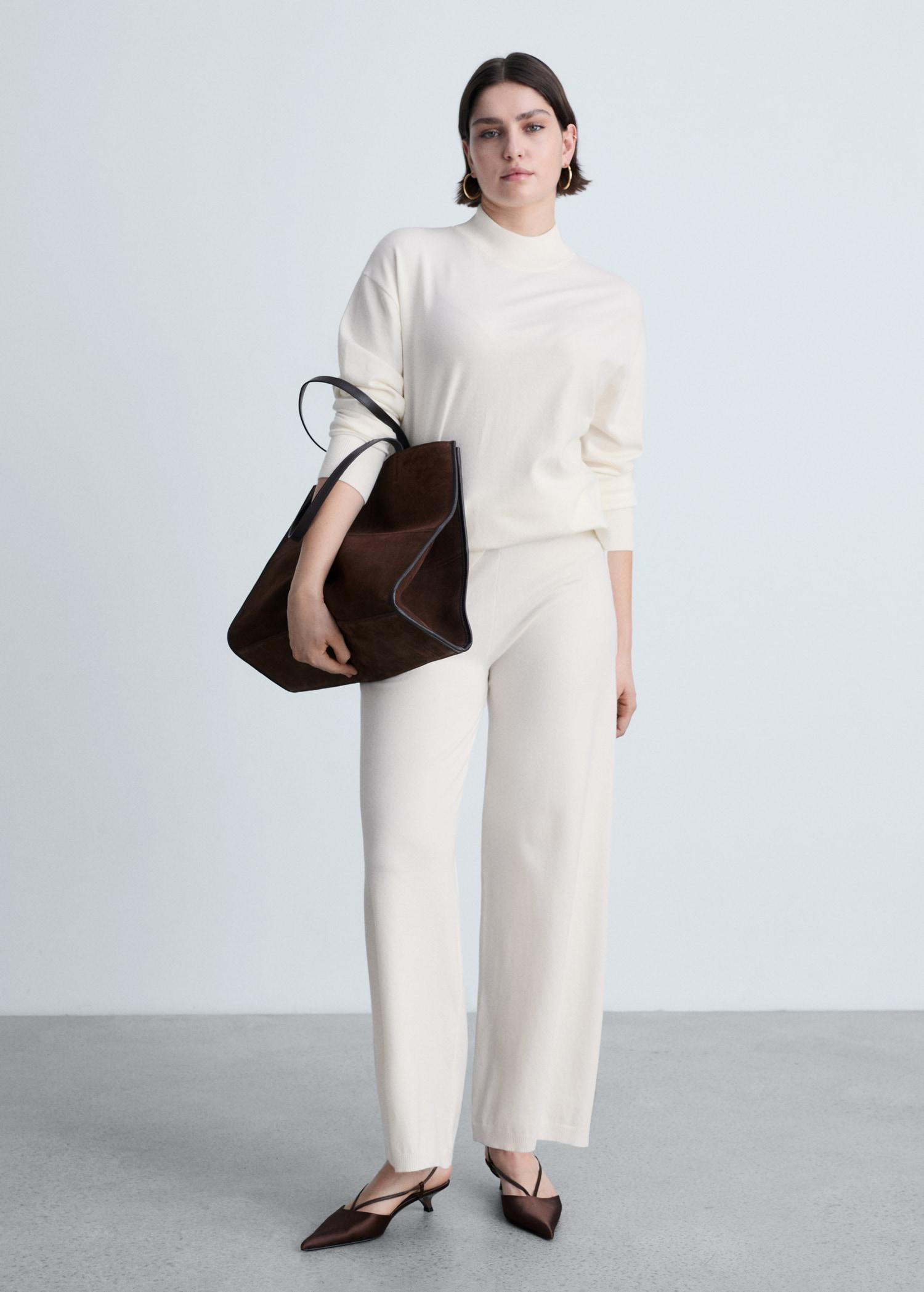 Perkins neck knitted sweater - Women | MANGO USA Product Image