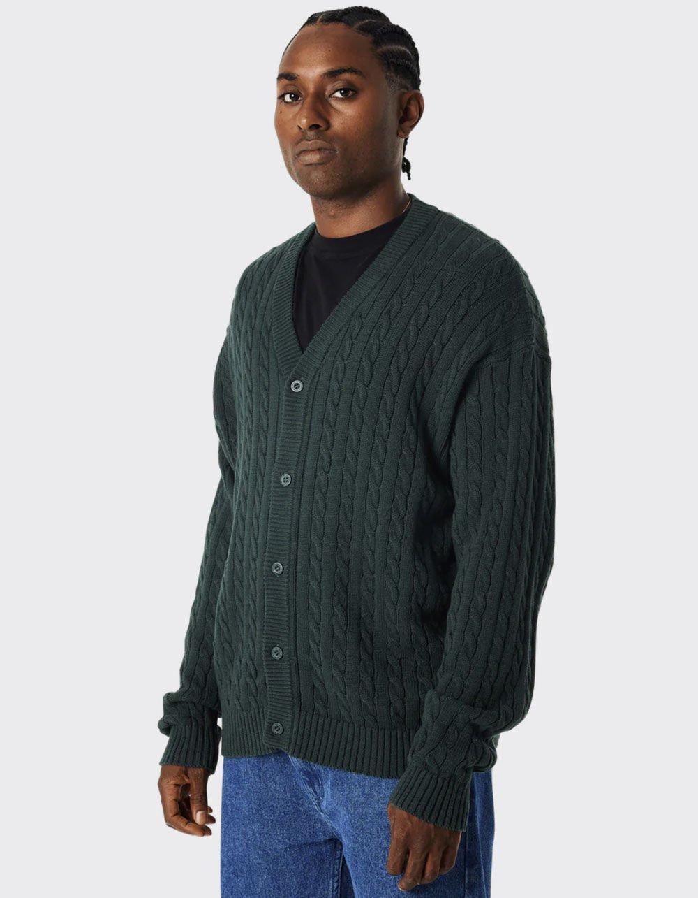 HUF Triple Triangle Mens Cardigan - HUNTER Product Image