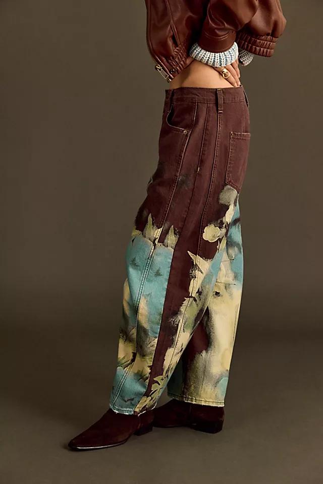 We The Free Good Luck Printed Barrel Jeans Product Image