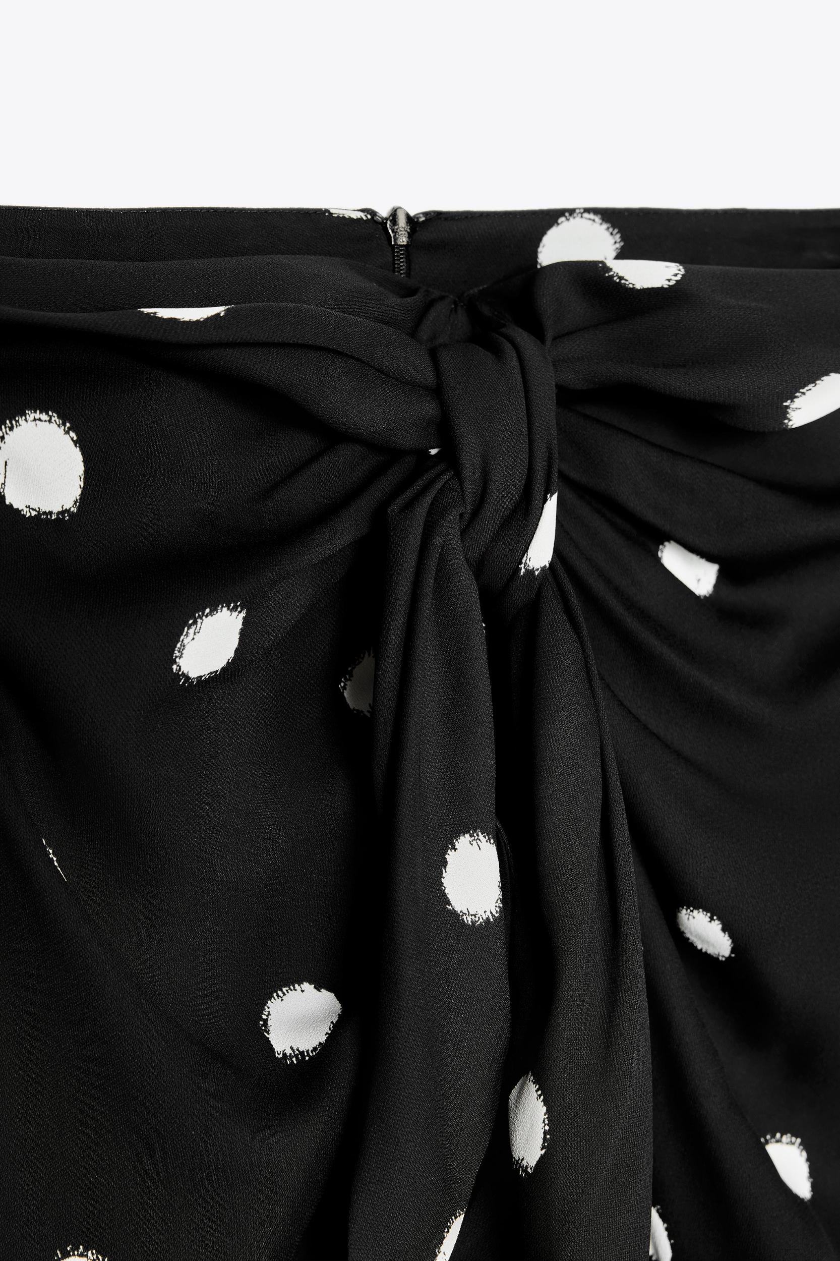 ZW COLLECTION POLKA DOT MIDI SKIRT Product Image