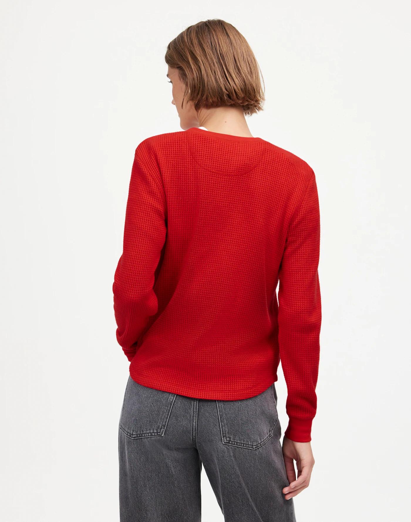 Waffle-Knit Raglan Tee Product Image