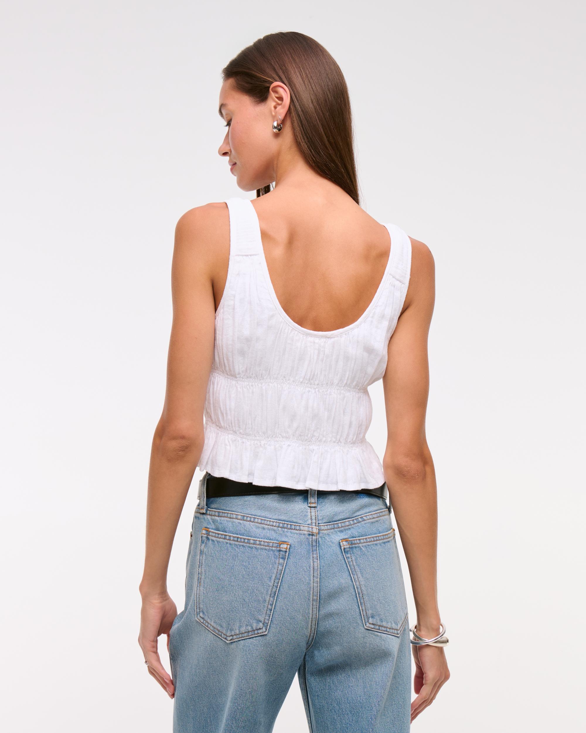 Ruched Tie-Front Top Product Image