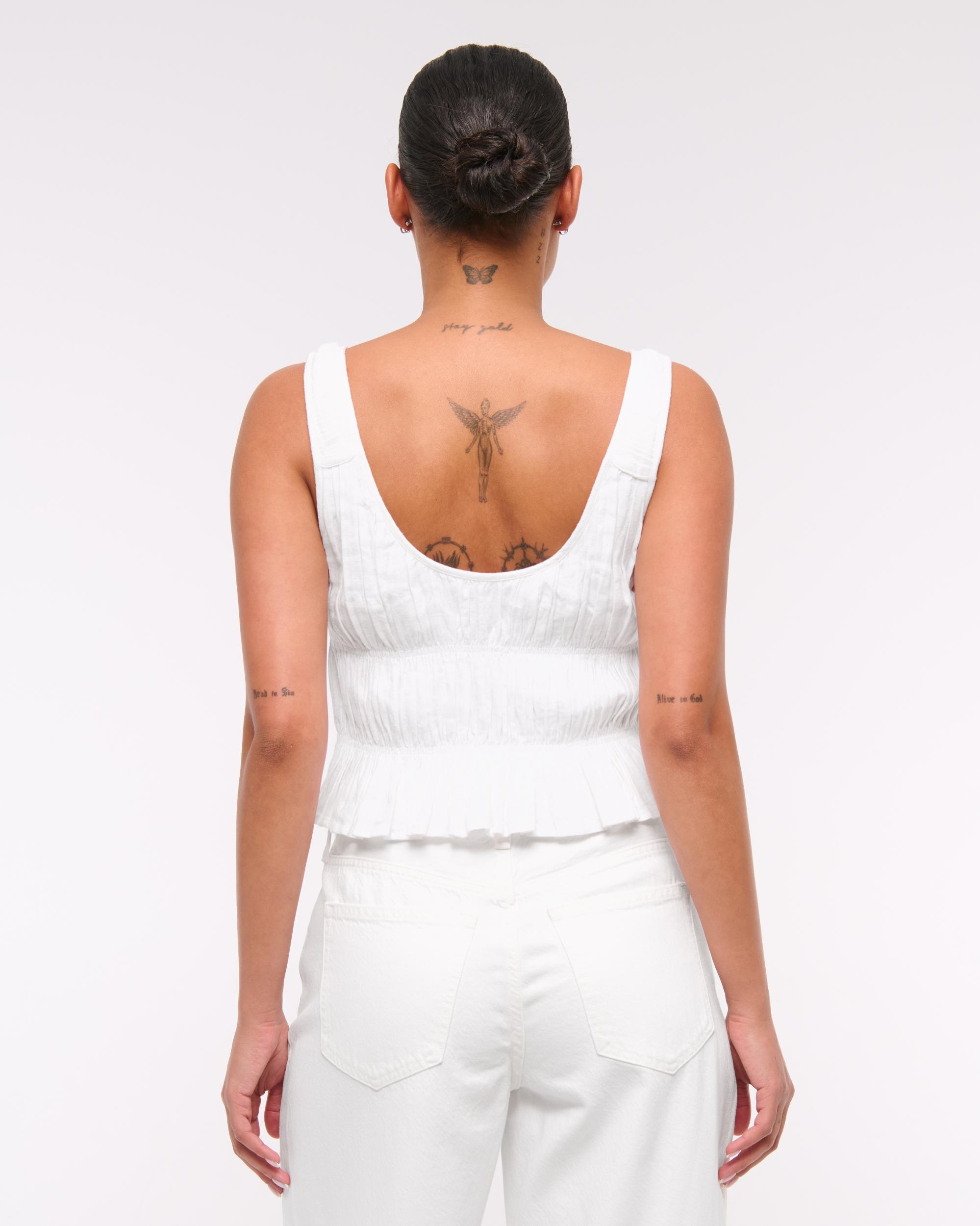 Ruched Tie-Front Top Product Image