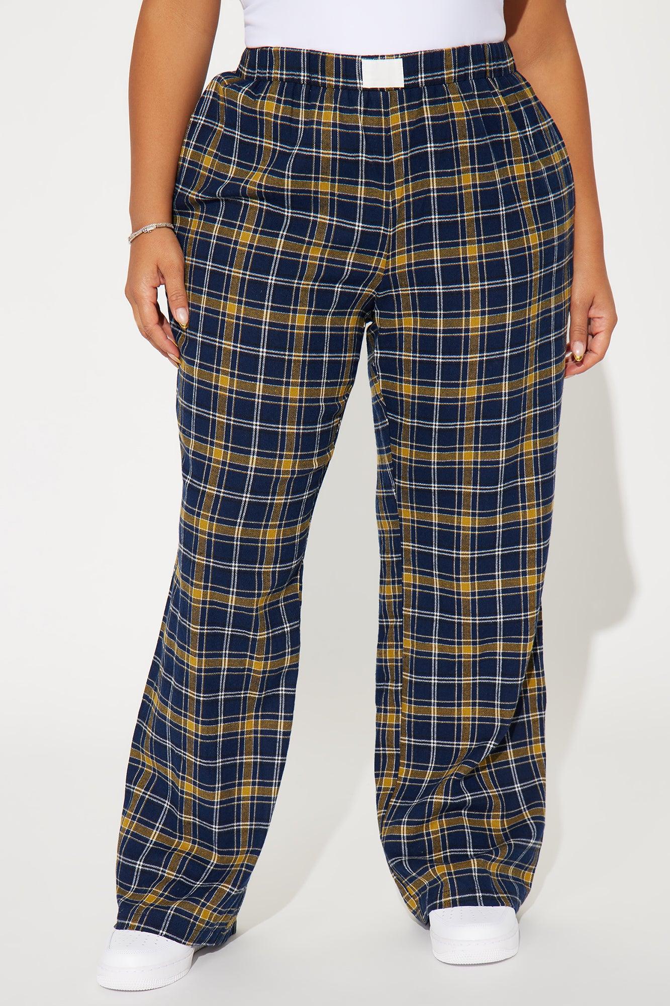 Feeling Casual Plaid Boxer Pant - Navy/combo Product Image
