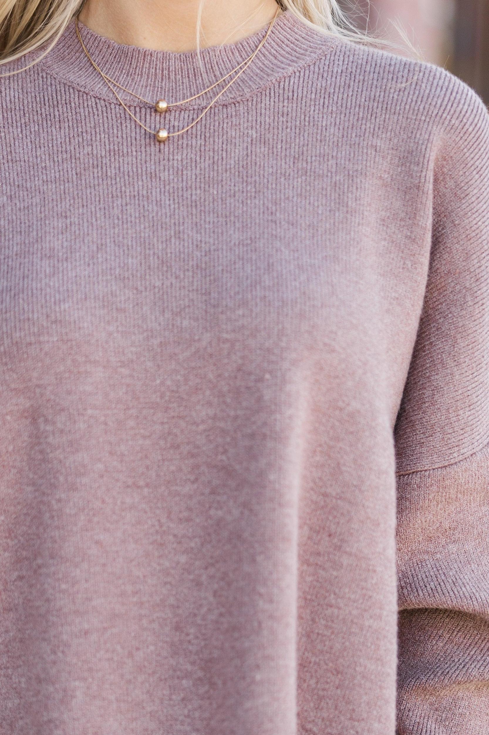 Perfectly You Mocha Brown Mock Neck Sweater Female Product Image