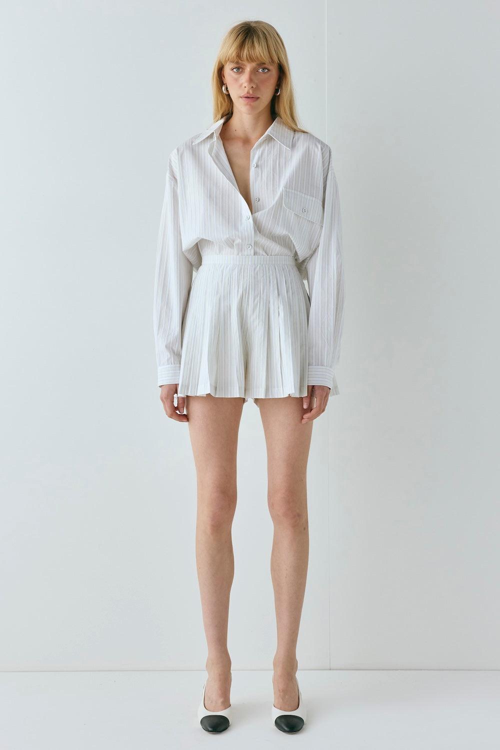 Nala Shorts Cream Stripe Product Image