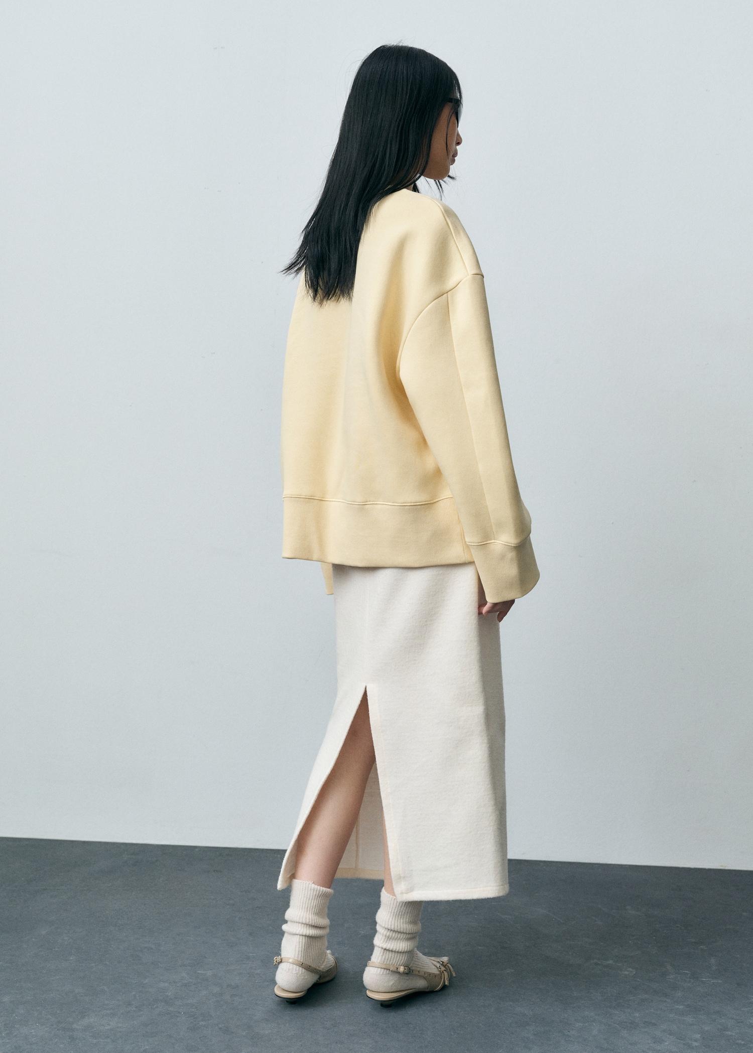 Oversize cotton sweatshirt - Women | MANGO USA Product Image