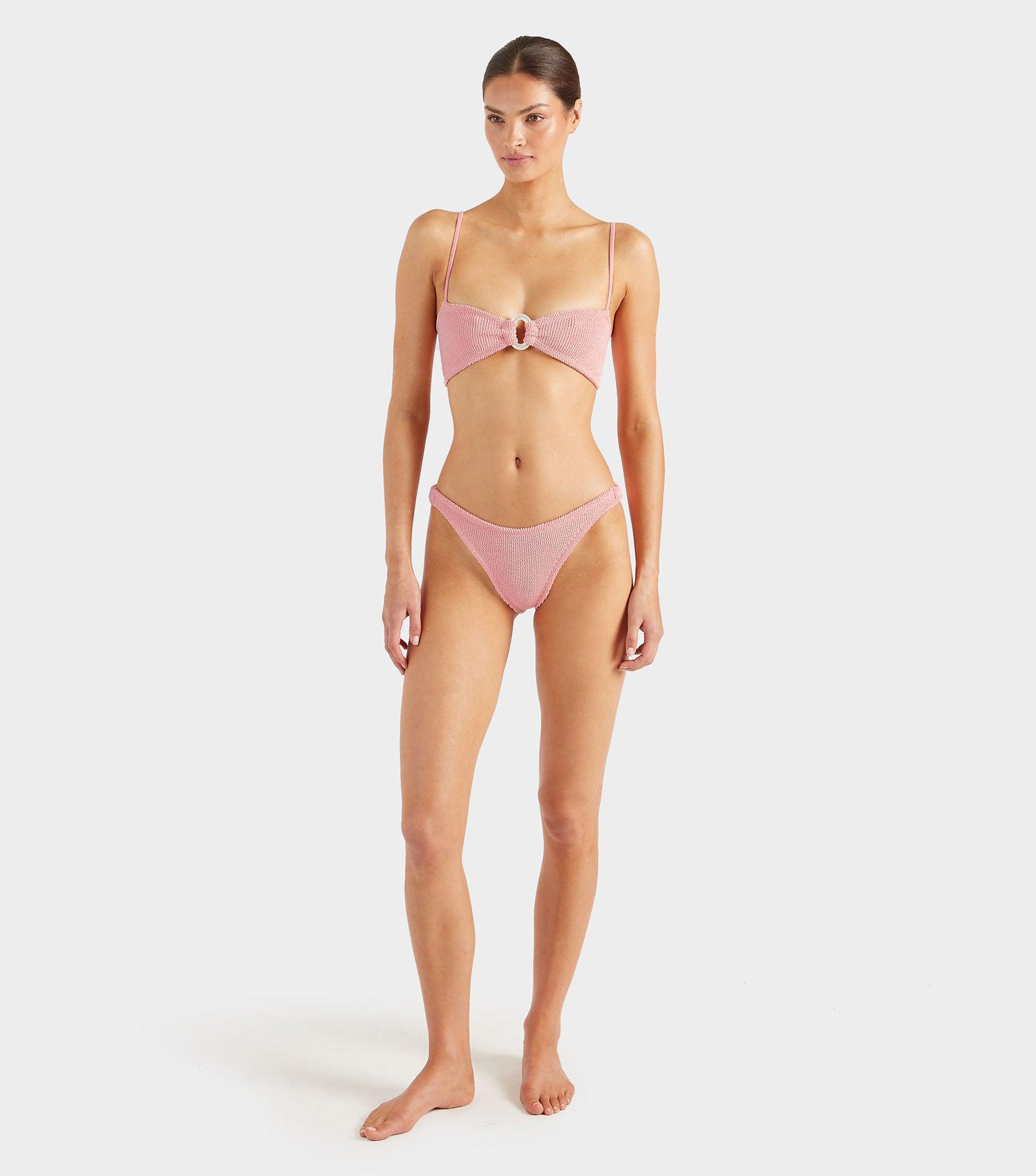 Misty Bikini With Pearly Hoop - Peach Product Image