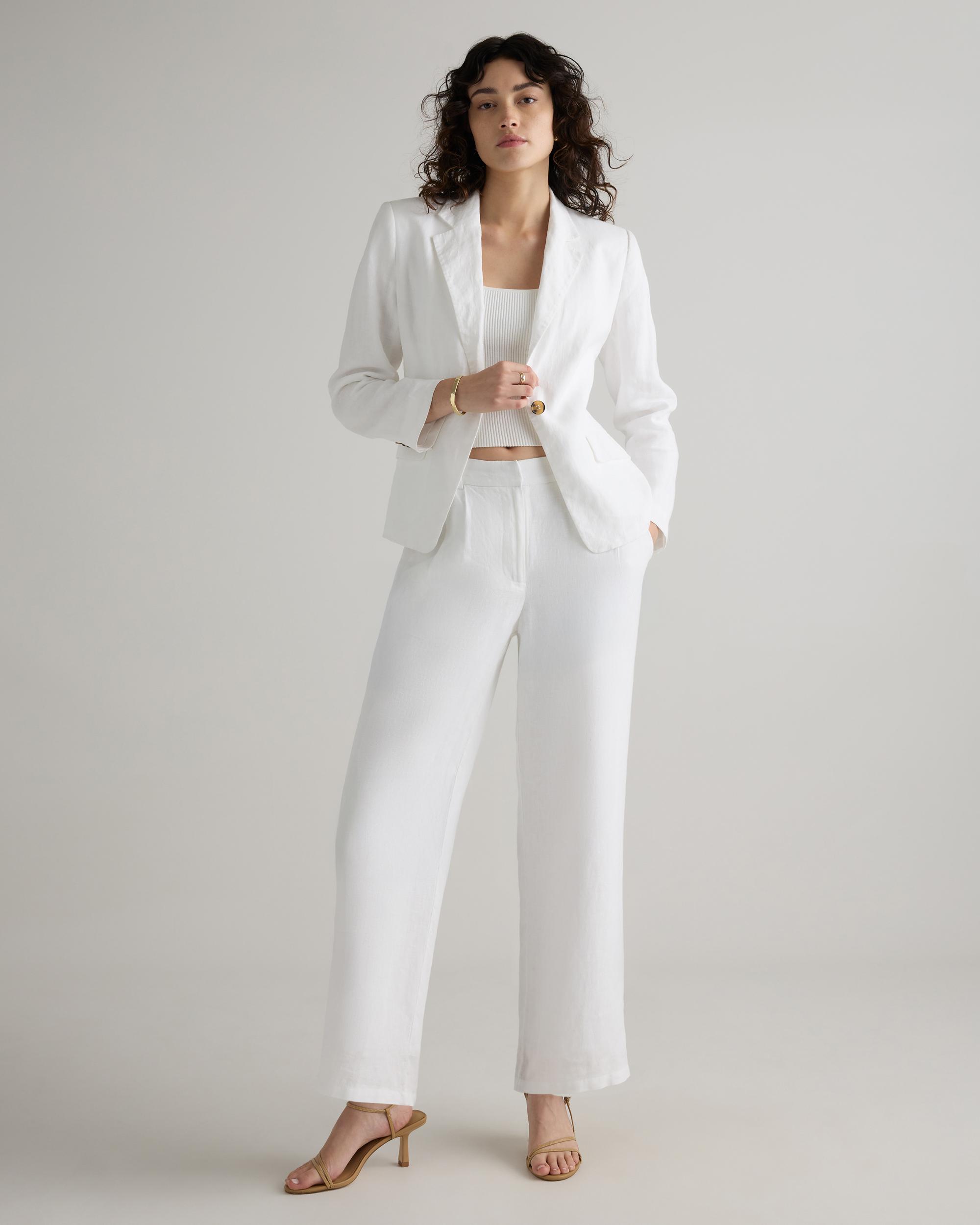Quince | Women's 100% European Linen Structured Blazer Product Image